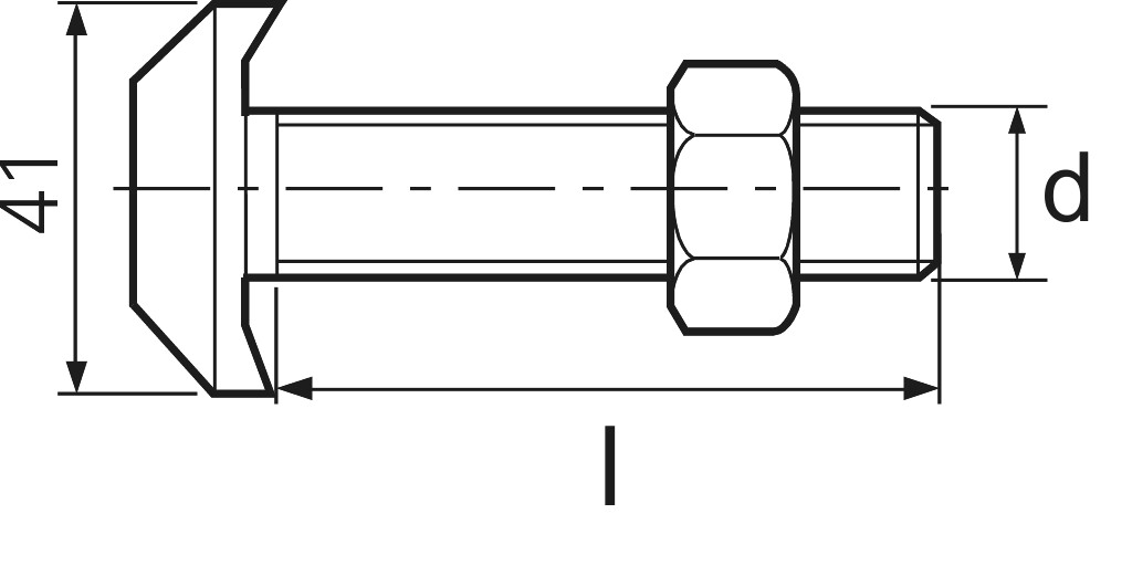 Halfen HS 50/30  M 12 x  40 Mu 4.6 verzinkt
